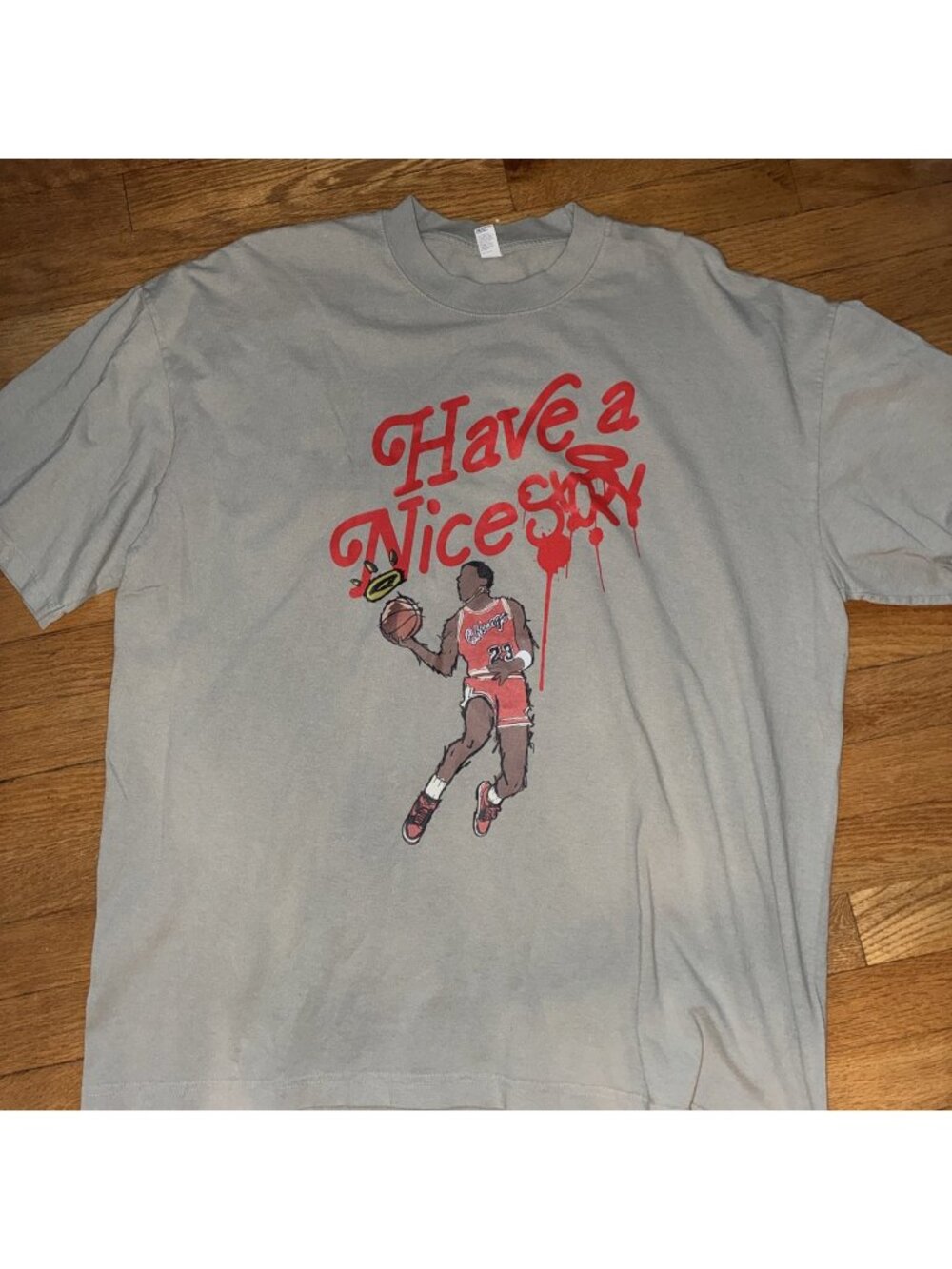 Men’s Air Jordan Shirt 1985 Dunk Contest Nike Chicago Bulls Banned Bred 1 VTG XL